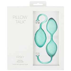 Pillow Talk Frisky - 2 dílná souprava venušiných kuliček (tyrkysová)
