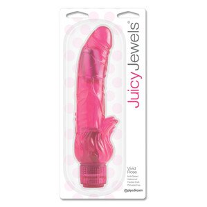 Juicy Jewels Vivid Rose - realistický vibrátor na klitoris (růžový)