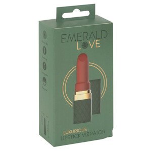 Emerald Love - dobíjecí, voděodolný vibrátor na rty (zelená-bordeaux)