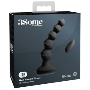 3Some wall banger Beads - Rechargeable radio controlled prostate vibrator (black)