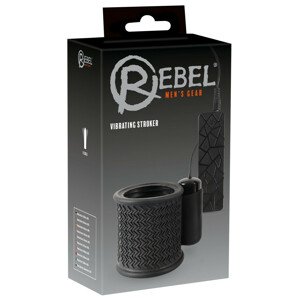 Rebel Stroker - dráždící manžeta na penis (černá)
