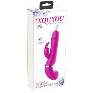 XOUXOU Cumshot - nabíjecí, stříkající vibrátor s ramenem na klitoris (růžový)