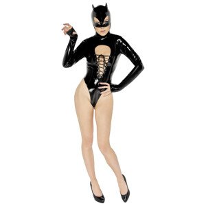 Black Velvet - Body Batwoman s dlouhými rukávy (černé)