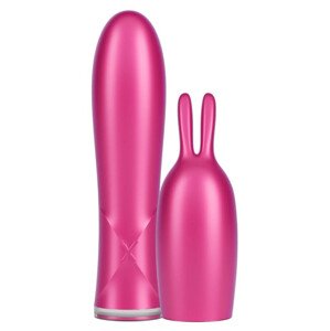 Durex Tease & Vibe - dobíjecí tyčový vibrátor se stimulátorem klitorisu (růžový)