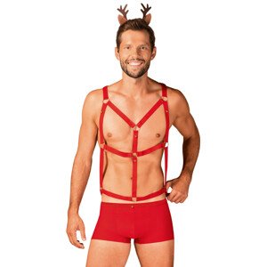 Obsessive Mr Reindy - pánský kostým soba (3 kusy) - červený
