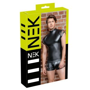 NEK - men's top with rivets and necc inserts (black)