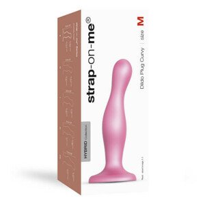 Strap-on-me Curvy L - wavy, footed dildo (pink)