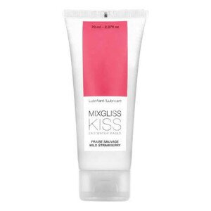 Mixgliss Kiss Wild - lubrikační gel na vodní bázi - jahoda (70 ml)
