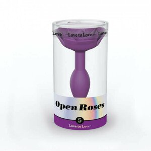 Love to Love Open Roses S - silikonové anální dildo (fialové)