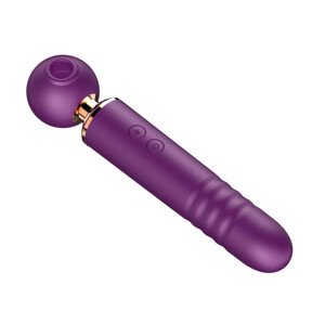 Mrow - 3v1 Pusher, Air Wave Massager Vibrator (fialový)