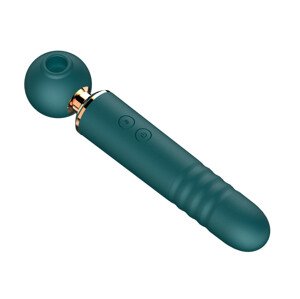 Mrow - 3v1 Pusher, Air Wave Massager Vibrator (zelený)