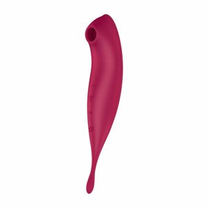 Satisfyer Twirling Pro - nabíjecí smart vibrátor na klitoris 2 v 1 (červený)