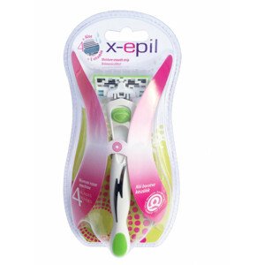 X-Epil - 4-blade interchangeable head female razor (1pc)