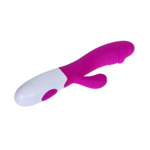 Pretty Love Snappy - vodotěsný vibrátor na bod G s ramenem na klitoris (fialový)