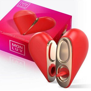 INTOYOU Heart 2in1 - rechargeable dual function clitoris stimulator (red)