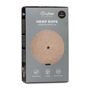 Easytoys Hemp Rope - bondage lano (5m) - přírodní barva