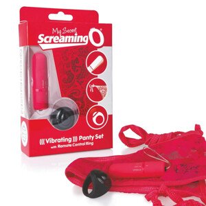 MySecret Screaming Pant - vibrační kalhotky na dálkové ovládání - červené (S-L)