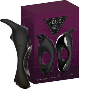 FEELZTOYS Zeus - dobíjecí vibrační kroužek na penis (černý)