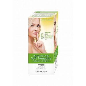 HOT INTIMATE CARE Soft Tampons Green Box 5 ks